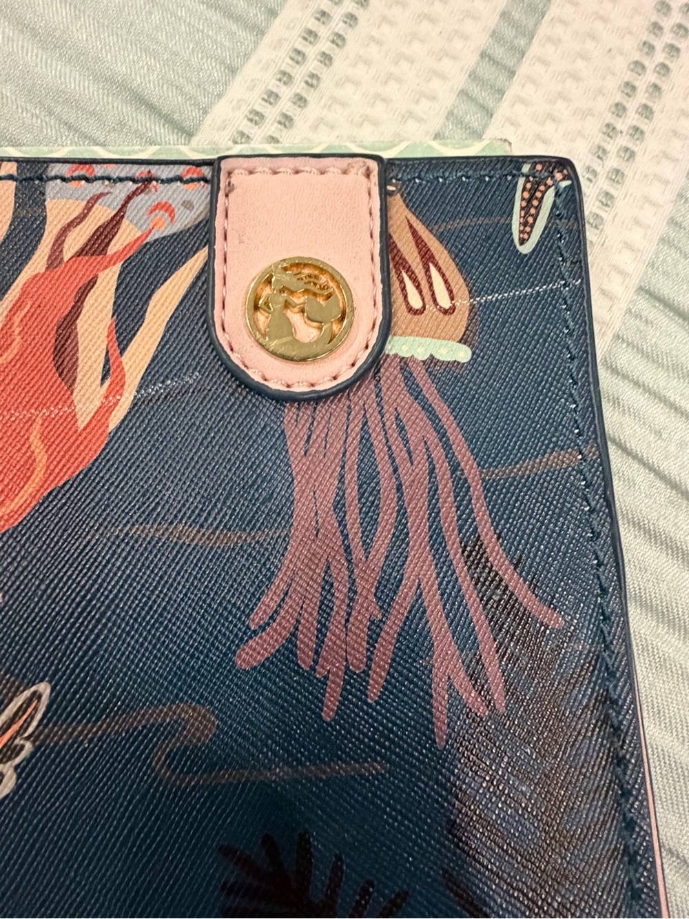 Spartina 449 Green and Pink Sea Life Print Portfolio Folder Notebook - Picture 8 of 8